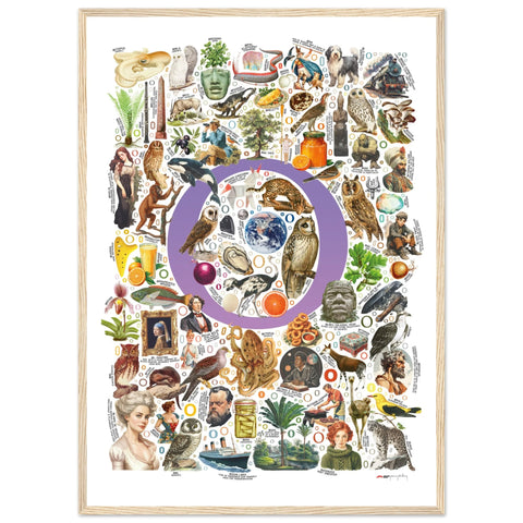 O is for Original - a poster with English O words