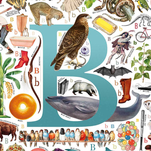 B is for Brave - a poster with English B words