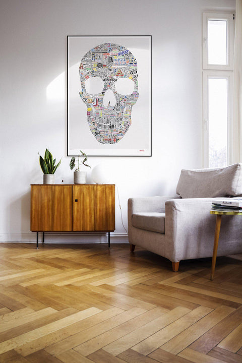 The Illustrator - An Intricate Skull Poster