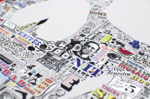 The Illustrator - An Intricate Skull Poster