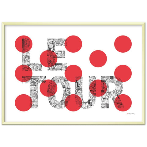 LE TOUR Pois Rouge - a Tour de France bicycle poster