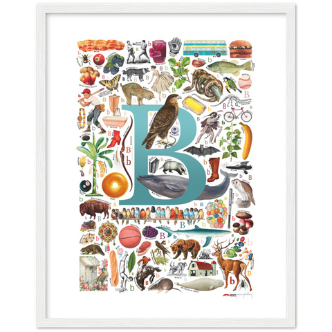 B is for Brave - a poster with English B words