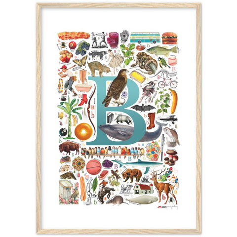 B is for Brave - a poster with English B words