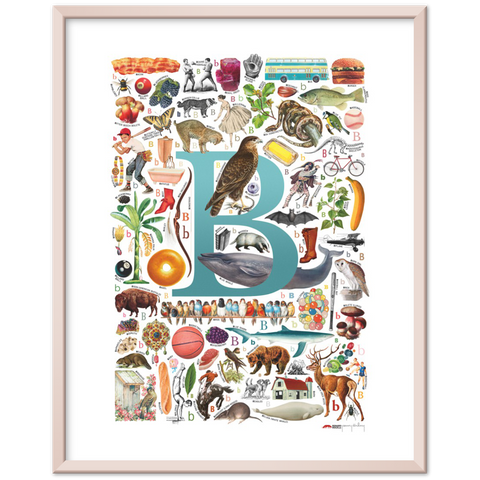 B is for Brave - a poster with English B words