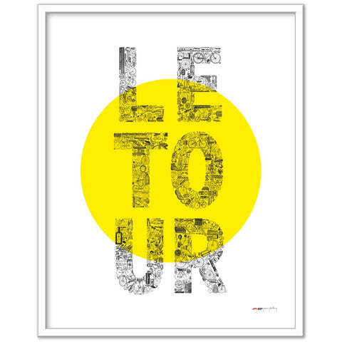 LE TOUR jaune - a Tour de France bicycle poster