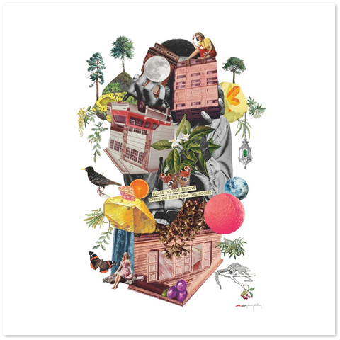 Agent Starling - a collage poster
