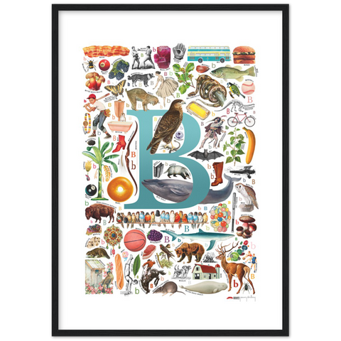 B is for Brave - a poster with English B words