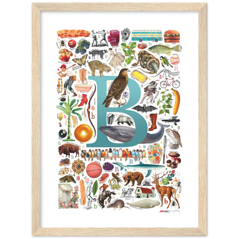 B is for Brave - a poster with English B words
