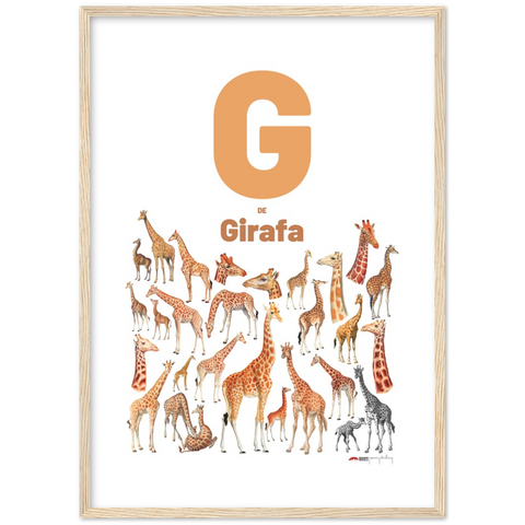 G de Girafa - a Portuguese letter poster