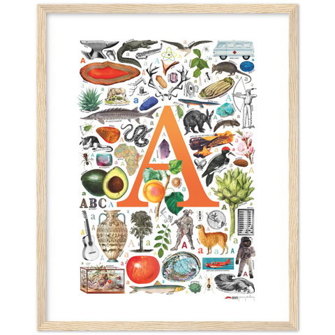 A is for Adventure - a poster with English A words