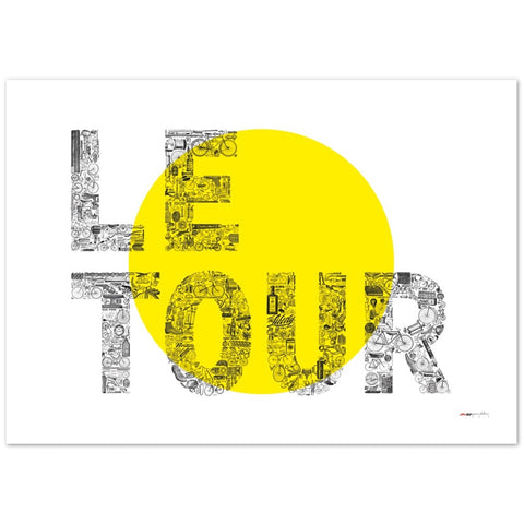 LE TOUR Jaune - a Tour de France bicycle poster