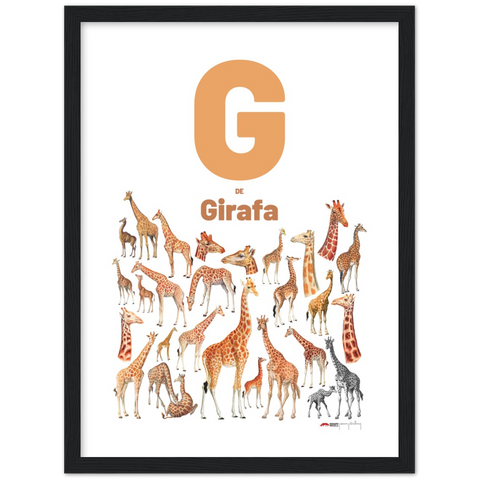 G de Girafa - a Portuguese letter poster