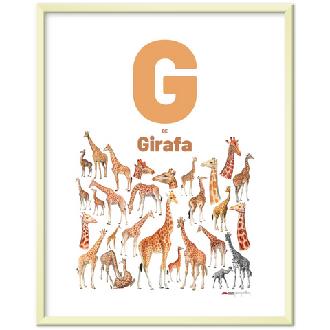 G de Girafa - a Portuguese letter poster