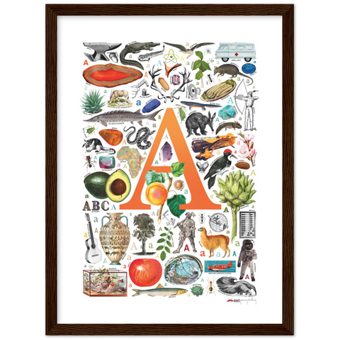 A is for Adventure - a poster with English A words
