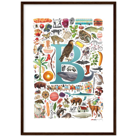 B is for Brave - a poster with English B words