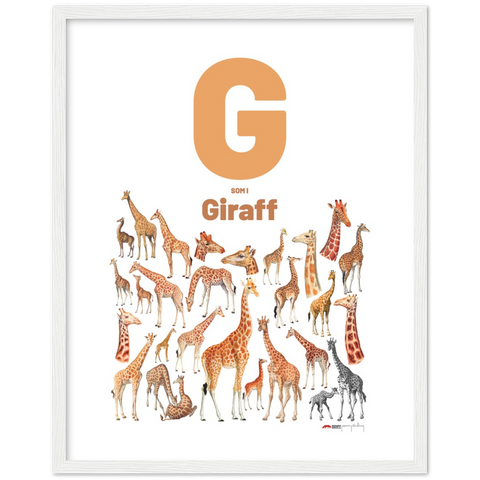 G som i Giraff - a Swedish letter poster