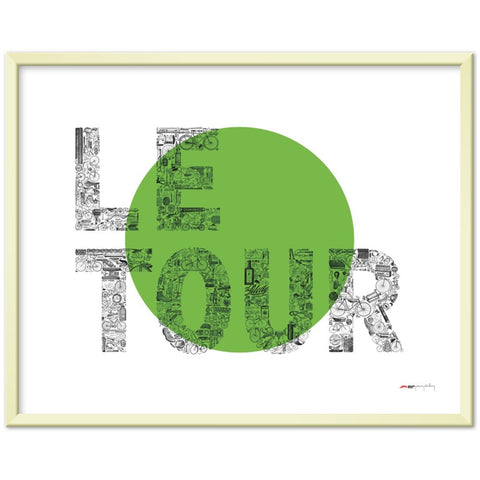 LE TOUR Vert - a Tour de France bicycle poster