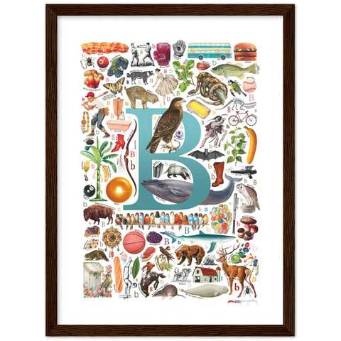 B is for Brave - a poster with English B words