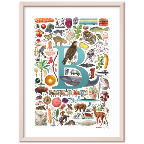 B is for Brave - a poster with English B words