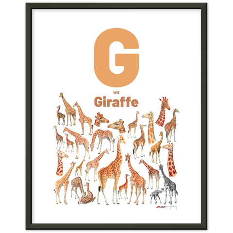 G wie Giraffe - a German letter poster