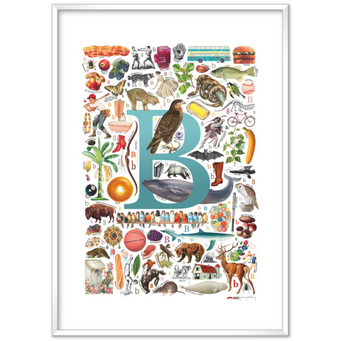 B is for Brave - a poster with English B words