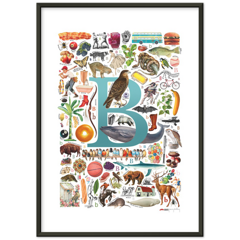 B is for Brave - a poster with English B words
