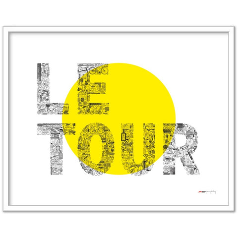 LE TOUR Jaune - a Tour de France bicycle poster