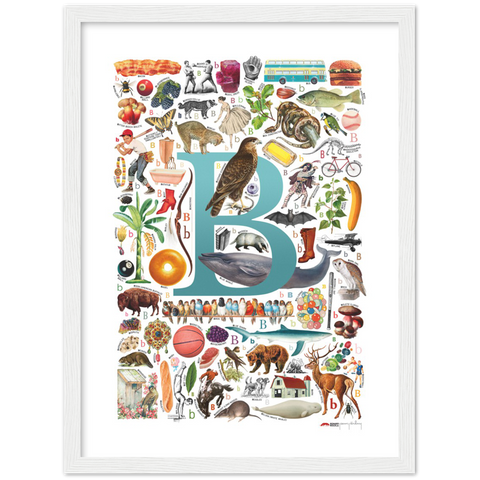 B is for Brave - a poster with English B words