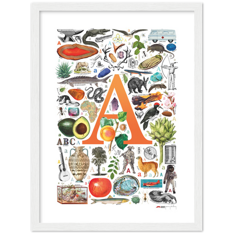 A is for Adventure - a poster with English A words