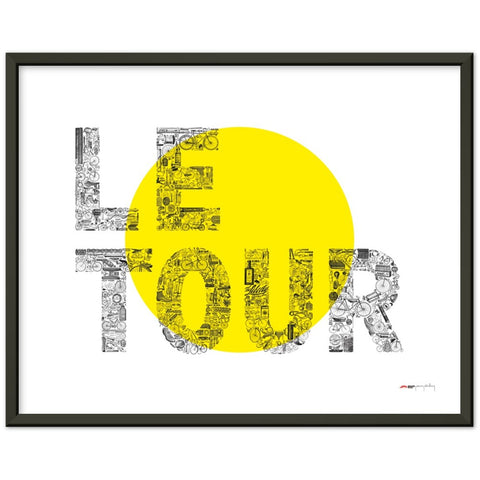 LE TOUR Jaune - a Tour de France bicycle poster