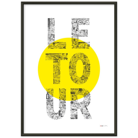 LE TOUR jaune - a Tour de France bicycle poster