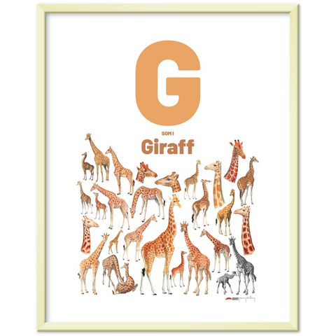 G som i Giraff - a Swedish letter poster