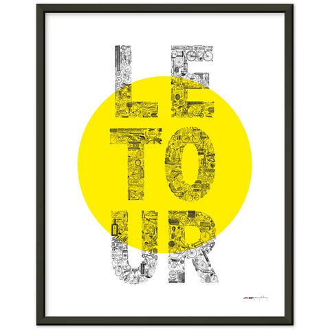 LE TOUR jaune - a Tour de France bicycle poster