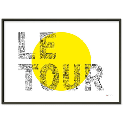 LE TOUR Jaune - a Tour de France bicycle poster