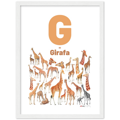 G de Girafa - a Portuguese letter poster