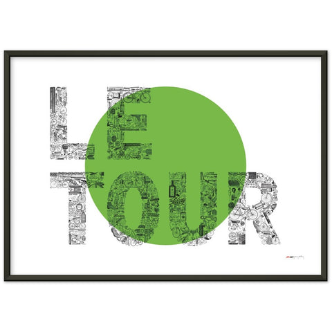LE TOUR Vert - a Tour de France bicycle poster