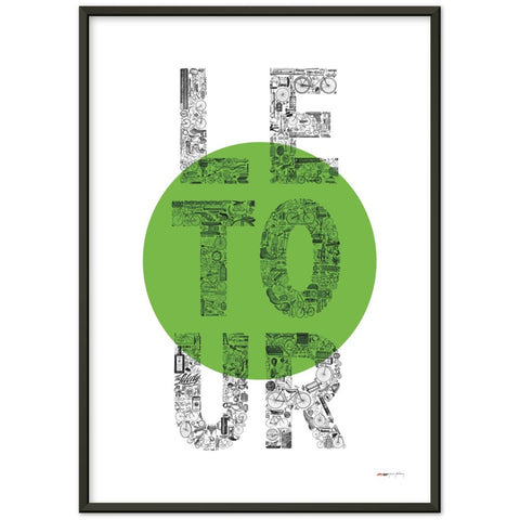 LE TOUR vert - a Tour de France bicycle poster