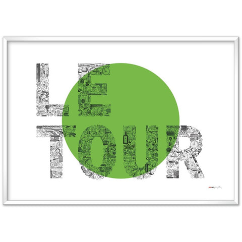 LE TOUR Vert - a Tour de France bicycle poster