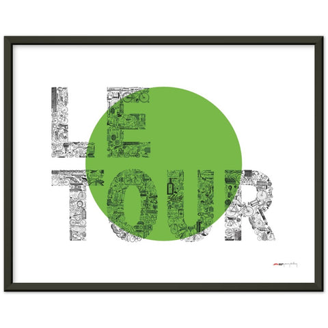 LE TOUR Vert - a Tour de France bicycle poster