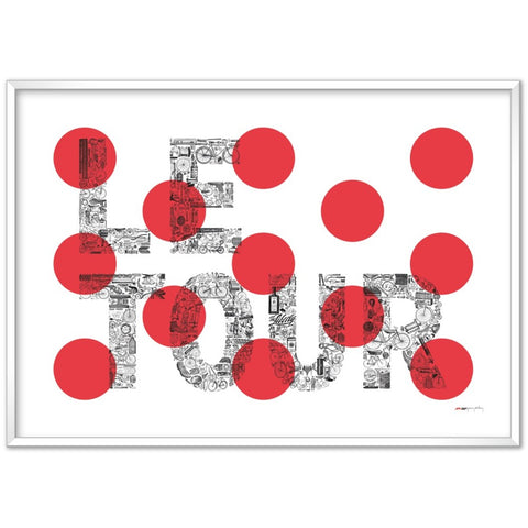 LE TOUR Pois Rouge - a Tour de France bicycle poster
