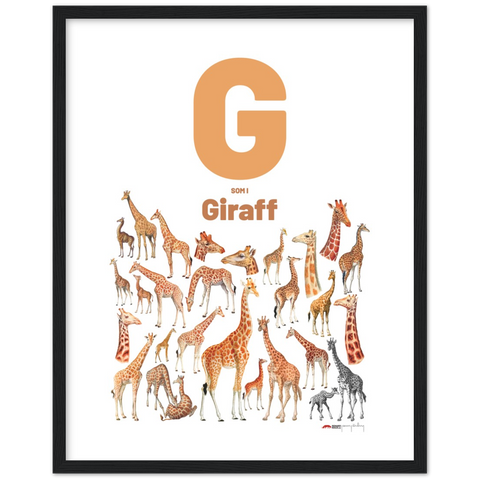 G som i Giraff - a Swedish letter poster