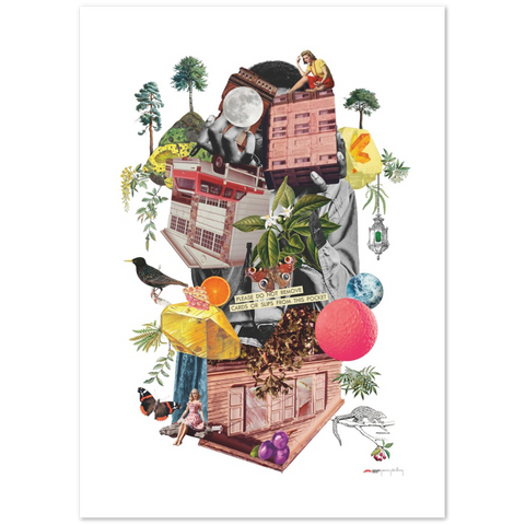 Agent Starling - a collage poster