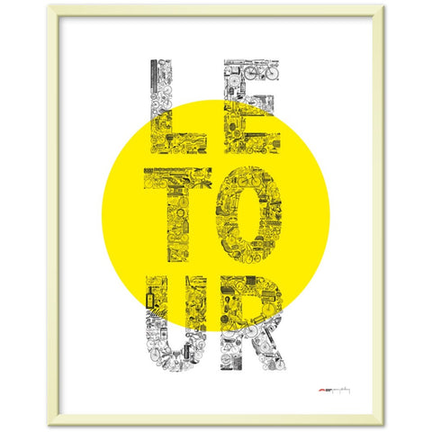 LE TOUR jaune - a Tour de France bicycle poster