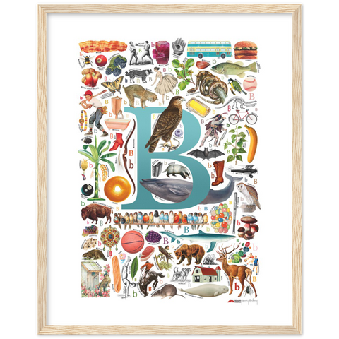 B is for Brave - a poster with English B words