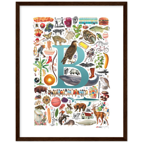 B is for Brave - a poster with English B words