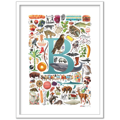 B is for Brave - a poster with English B words