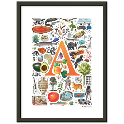 A is for Adventure - a poster with English A words