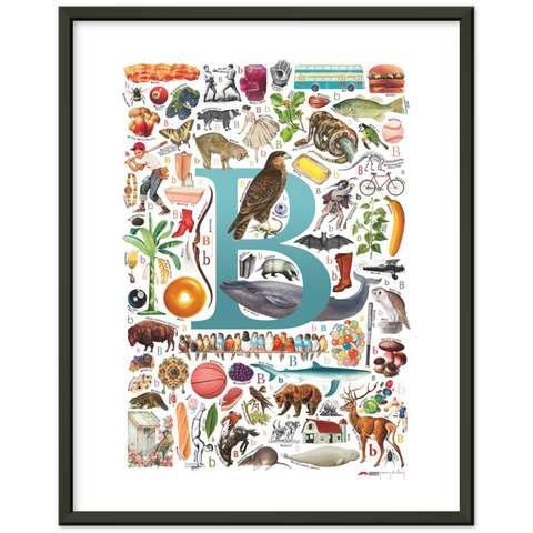 B is for Brave - a poster with English B words