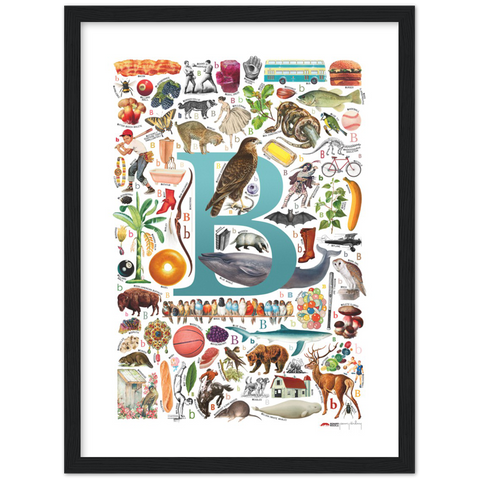 B is for Brave - a poster with English B words