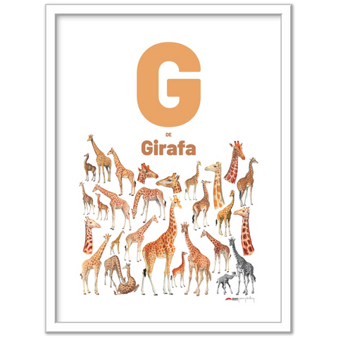 G de Girafa - a Portuguese letter poster